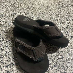 Black quicksilver kids Flip Flops with Logo